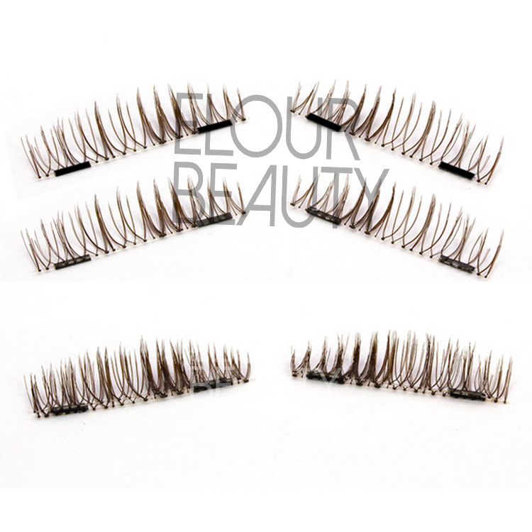 Brown natural 3D magnetic lashes wholesale supplies EA104